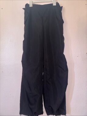 Womanโs Black Wide Leg Drawstring Pants, Size M